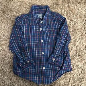 Baby Gap boy’s size 3T windowpane oxford button up shirt